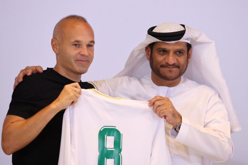 FBL-UAE-EMIRATES-INIESTA-PRESSER