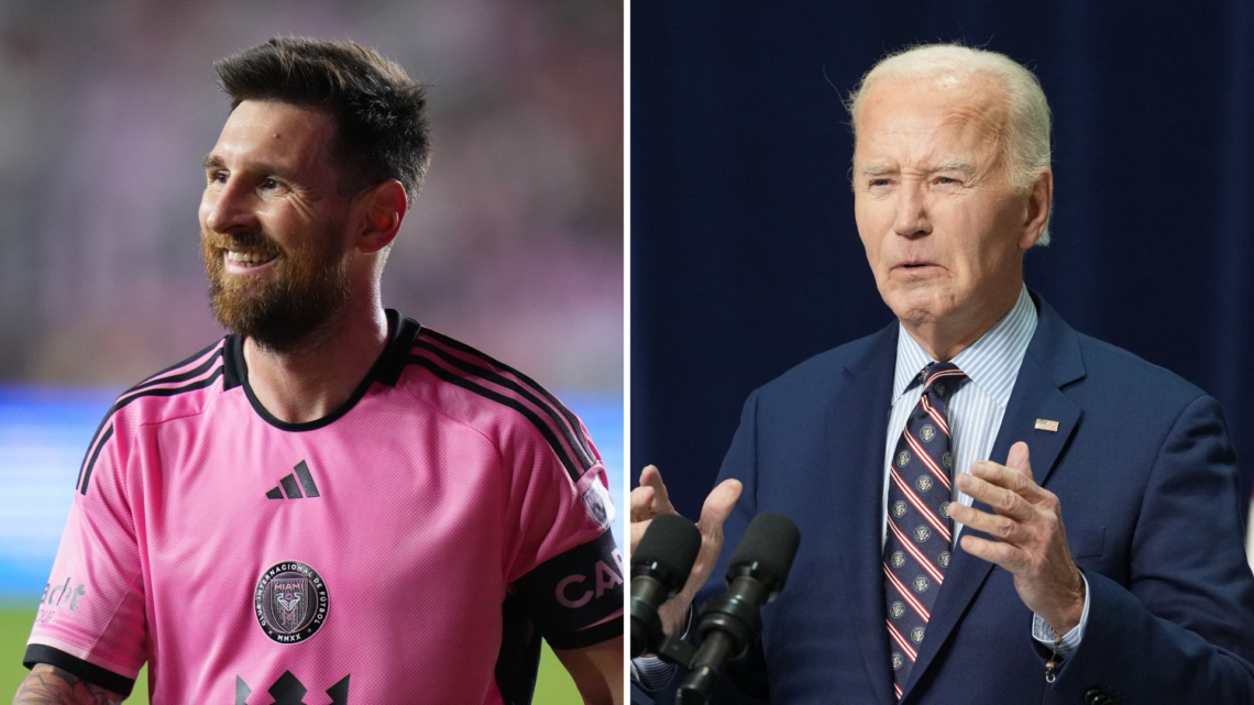 Joe Biden hails Lionel Messi with historic award